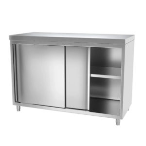 Затворена инокс работна маса 100/70