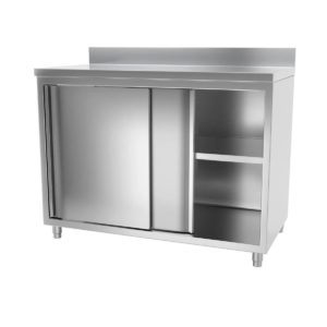 Затворена инокс работна маса 120/70 со цокла